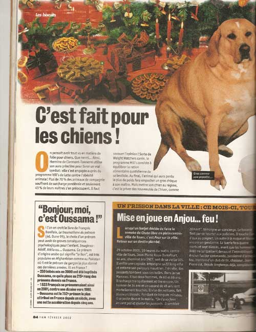 francois bonifaix traumatisme du prenom dans FHM février 2002